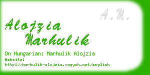 alojzia marhulik business card